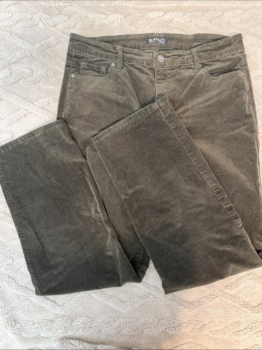 Buffalo David Bitton Olive Green Straight Leg Pants